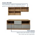 Ver imagem 6 de Cozinha Completa Modulada 4 Peças 6 Portas 4 Gavetas com Rodapé Norten Marrom/Verde/Nature