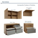 Ver imagem 5 de Cozinha Completa Modulada 4 Peças 6 Portas 4 Gavetas com Rodapé Norten Marrom/Verde/Nature