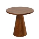 Ver imagem 1 de Mesa Lateral Cone Diâmetro de 50 cm Castanho com Lamina Natural