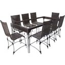 Ver imagem 1 de 10 Cadeiras Haiti e Mesa de Jantar 240x100 Alumínio - Trama Argila