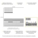 Ver imagem 4 de Armário de Cozinha Compacta com Rodapé Veneza Multimóveis MP2111.964 Branco/Preto