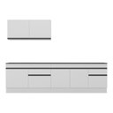 Ver imagem 7 de Armário de Cozinha Compacta com Rodapé Veneza Multimóveis MP2111.964 Branco/Preto
