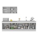 Ver imagem 6 de Armário de Cozinha Compacta com Rodapé Veneza Multimóveis MP2111.964 Branco/Preto