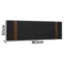 Ver imagem 6 de Painel Suspenso Cabeceira Dobrável Pietro para Cama Box Queen Size 160cm Boucle:bouclê Preto