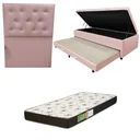 Ver imagem 2 de Cama Box Baú Solteiro com Auxiliar (Bicama) + Colchão Solteiro Espuma D20 12cm | Kit Completo com Ca