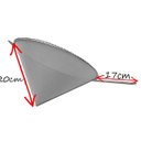 Ver imagem 2 de Coador e Funil com Cabo para Óleo Inox 20x28cm Cônico Cone