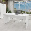 Ver imagem 6 de Conjunto Escritório Office Escrivaninha Armários Gaveteiro Netmobil - Branco
