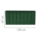 Ver imagem 2 de Painel Estofada Kiara 195cm King Size Box Quarto Suede Verde - Ahazzo Móveis