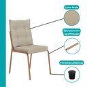 Ver imagem 7 de Conjunto Sala de Jantar 6 Cadeiras Dublin Carraro Rosê Cobre