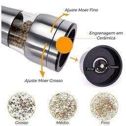 Moedor de SAL ou Pimenta AÇO INOX Unyhome UD190145 - 5