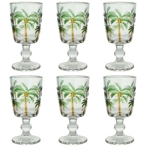 Conjunto de Taças para Água Palm Vidro Sodo-Calcico 310mL 6 Peças Lyor 7809