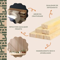 40 Ripas P/ Artesanato Repac Madeiras Pinus 3x1,5x30cm - 6
