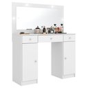Ver imagem 2 de Penteadeira Camarim Com Espelho 2 Portas 3 Gavetas Carisma D02 Branco - Mpozenato