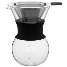 Passador de Cafe Jarra Vidro com Coador Filtro de INOX 200ML GS 311303056 - 1