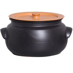 Caçarola Ceramica 4 Litros PRETO/TIJOLO Nova Imagem 18336 - 1