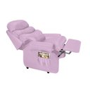 Ver imagem 3 de Poltrona Extensão de Cílios Reclinável Corino Luxuosa:rosa Corino