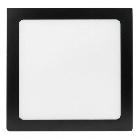 Painel Led 21,8x21,8 Quadrado Preto Embutir 18w 6500k Foxlux