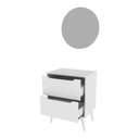 Ver imagem 4 de Conjunto de Banheiro com Gabinete e Espelho 2 Gavetas Retrô 60cm Multimóveis CR10168 Branco