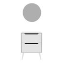 Ver imagem 6 de Conjunto de Banheiro com Gabinete e Espelho 2 Gavetas Retrô 60cm Multimóveis CR10168 Branco