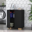 Ver imagem 1 de Armário Lavanderia com 2 Portas Multimóveis MP5023 Preto/Natural