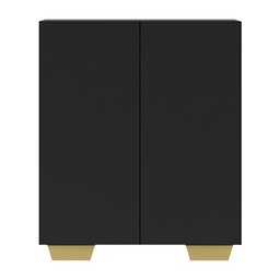 Armário Lavanderia com 2 Portas Multimóveis MP5023 Preto/Natural - 5