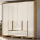 Ver imagem 1 de Guarda Roupa Casal 217cm 6 Portas Denali Freijó/Off Z17 - Mpozenato