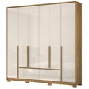 Ver imagem 2 de Guarda Roupa Casal 217cm 6 Portas Denali Freijó/Off Z17 - Mpozenato