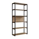 Ver imagem 3 de Estante Multiuso Livros Industrial 120CMX190CM Oxford Marrom Woodmel e Preto