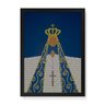 Quadro Decorativo Nossa Senhora Aparecida Mosaico - 46x32,5cm (Moldura caixa laca preta) - Arte Maní - 1