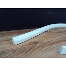 Rodapé Eva Autocolante Flexível Cordão 2,5cmx1,5cm 25 Metros - Branco - 5