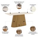 Ver imagem 3 de Mesa de Jantar 6 Lugares 160cm Valt Nature/off H02 - Mpozenato