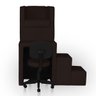 Kit Pedicure Cadeira Poltrona Escada Completo Corano Marrom - 1