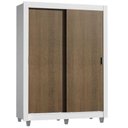 Ver imagem 2 de Guarda-Roupa Solteiro Madesa Dallas 2 Portas de Correr 2 Gavetas com Pés Branco/Rustic Cor:Branco/Ru