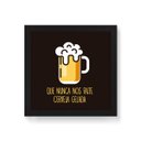 Ver imagem 1 de Quadro Decorativo Que Nunca Nos Falte Cerveja Gelada - 50x50cm (Moldura em laca preta) - Arte Maníac
