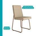 Ver imagem 6 de Conjunto Sala de Jantar Peonia 6 Lugares Tampo MDP Rosê 170cm Móveis Carraro