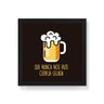Quadro Decorativo Que Nunca Nos Falte Cerveja Gelada - 30x30cm (Moldura caixa em laca preta) - Arte - 1