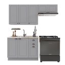 Ver imagem 1 de Cozinha Compacta Bariloche 8 Portas 2 Gavetas 100% MDF Titânio Fosco - Indékes