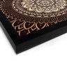 Quadro Decorativo em Madeira Mandala - 32,5x23cm (Moldura caixa em laca preta) - Arte Maníacos - 2