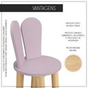 Ver imagem 6 de Cadeira Coelho Criativa Infantil para Crianças Estudar Desenhar 100% Mdf Bp Melaminico:lavanda