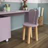 Cadeira Coelho Criativa Infantil para Crianças Estudar Desenhar 100% Mdf Bp Melaminico:lavanda - 2