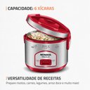 Ver imagem 2 de Panela Elétrica de Arroz Pe-45-6x 6 Xícaras 500W com Cuba Antiaderente Inox 110V