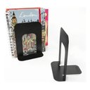 Ver imagem 1 de Kit Suportes de Livros de Metal Organizador Biblioteca 4 Pçs:preto