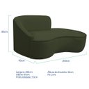 Ver imagem 5 de Kit Divã Recamier Orgânico Marrocos 200cm Lado Direito e 2 Poltronas Amore Linho