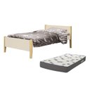 Ver imagem 2 de Cama Solteiro Simba Areia Fosco Pés Madeira Natural com Colchão D33 - Reller Móveis