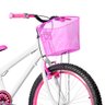 Bicicleta Feminina Aro 24 Aero + Kit Passeio e Cadeirinha Flexbikes Branca e Pink - 9