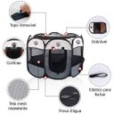 Ver imagem 4 de Cercado Pet Dobrável Portátil Casinha Cachorro Cão e Gatos Tamanho Extra Grande 110cm - Cinza