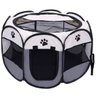 Cercado Pet Dobrável Portátil Casinha Cachorro Cão e Gatos Tamanho Extra Grande 110cm - Cinza - 1