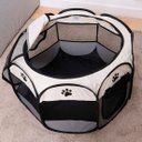 Ver imagem 6 de Cercado Pet Dobrável Portátil Casinha Cachorro Cão e Gatos Tamanho Extra Grande 110cm - Cinza
