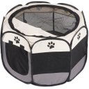 Ver imagem 2 de Cercado Pet Dobrável Portátil Casinha Cachorro Cão e Gatos Tamanho Extra Grande 110cm - Cinza