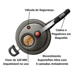Panela de Pressão 4,5 Litros Antiaderente com Visor de Vidro - 3